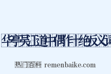 华亭吴江道中偶作十绝反义词是什么意思的图片